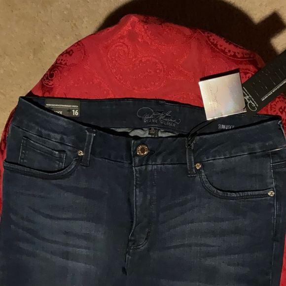 Women’s DG2 Diane Gilman Forever Lux StretchDenim Slim Bootcut Jeans Size 16 NWT - Picture 13 of 16
